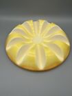Vintage 14" Round Taco Platter Sittre Ceramics Yellow Space for 10 Tacos 1980's