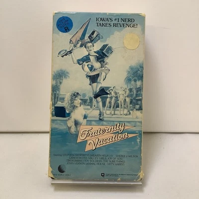 Fraternity Vacation VHS 1985 Tape New World Teen Comedy Spring Break Rare Movie Foto 1 de 4