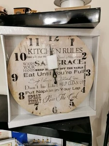 Battery Powered Clock With a Kitchen Rules Design. - Picture 1 of 1