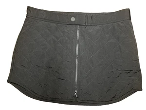 Athleta Toasty Buns Insulated Skirt Womens 6 Black Quilted Winter Puffer Zip - Picture 1 of 12