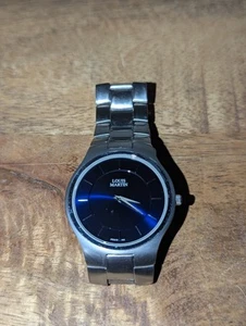 Louis Martin Edelstahl Saphirglas Analog Royal Blau Uhr - Bild 1 von 10