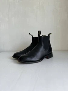 RM Williams Craftsman Leather Chelsea Boots Black Size 8G AU / 9 US - Picture 1 of 9