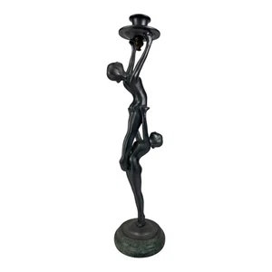 Vintage Metal Marble Nude Candlestick Holder Petites Choses USA. RARE - Picture 1 of 12