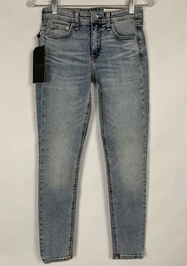 Rag & Bone NWT Womens Cate Mid-Rise Ankle Skinny Blue Jeans Size 24 Alexis New - Picture 1 of 17