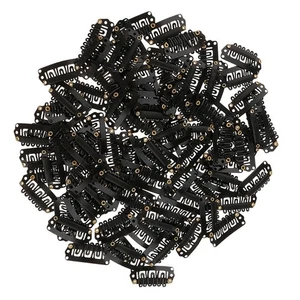 100 Piezas Pinzas para el Pelo 6 Dientes en Forma de U Extensiones de Pelo Snap Clip para Fr7805 - Imagen 1 de 7