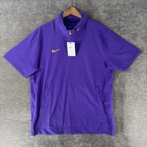 Nike Coaches 1/4 Zip Hooded SS Jacket Purple Yellow Men’s Size Large FJ9548-546 - Picture 1 of 8