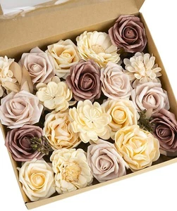 Dusty Rose Flowers - Artificial Flowers Combination for Vintage Wedding Decor - Picture 1 of 6
