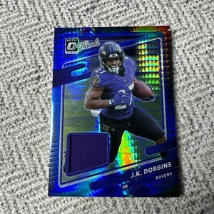 2021 Donruss Optic J.K. Dobbins Threads Prizm Jersey Relic 💎 - Picture 1 of 10