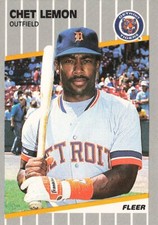 1989 Fleer #137 Chet Lemon Detroit Tigers