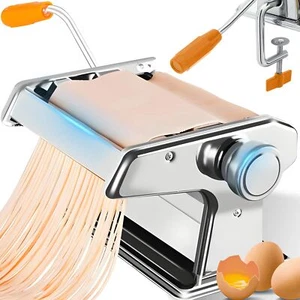 Nudelmaschine aus Edelstahl Pastamaker Pastamaschine Nudel Teig Pasta Retoo - Bild 1 von 12