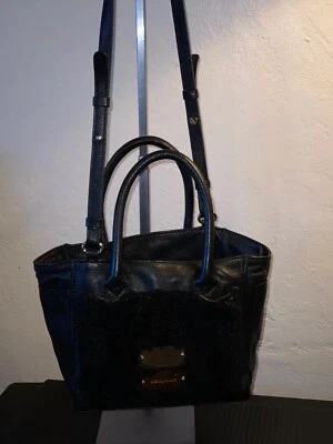 See by Chloe Black Leather Lambswool Multi Pocket Sahara Crossbody Satchel EUC - Image 1 of 4