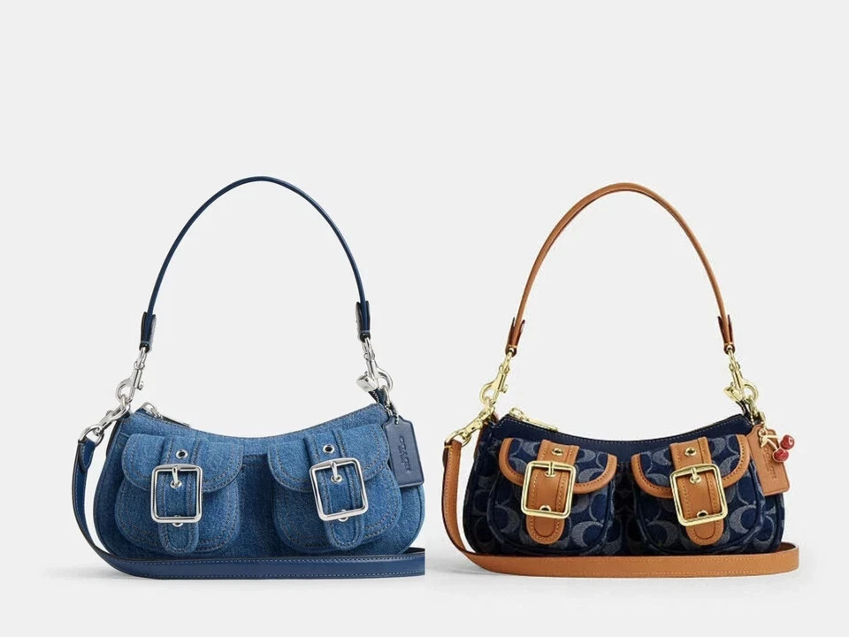 Bolso Coach Ashton nuevo con etiquetas en denim exclusivo CY700 Foto 1 de 1