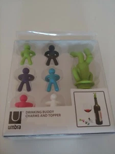 Umbra Drinking Buddy Charms & Topper 6er Set + Flaschenkorken - Bild 1 von 2