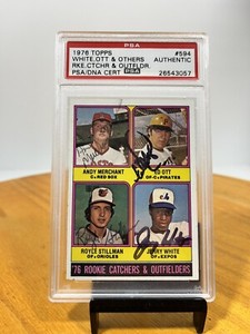 1976 Topps Rookie Catchers & Outfielders Autographs PSA/DNA Authentic #594