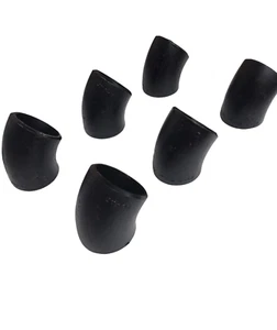 Accesorio de tubería de acero para pasamanos *45 grados* (para 1-1/2") - SCH40 - soldadura (paquete de 6) - Imagen 1 de 2