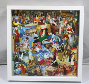 3D COLLAGE ART WORK SIGNED JIMBO MATHUS? ROYAL CARRIBEAN FRAMED 2018 - Picture 1 of 19