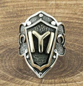 Solid 925 Archer Thumb Ring Ertugrul Kayi Tribe IYI Thumb Ring Size Adjustable - Picture 1 of 7