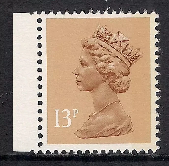 GB 1988 sg X1006 13p Pale Chestnut litho. right side band booklet stamp MNH - Image 1 of 1