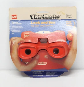 Vintage GAF View-Master Red Viewer w/ Orange Ball Lever New In Package NOS MOC - Picture 1 of 2