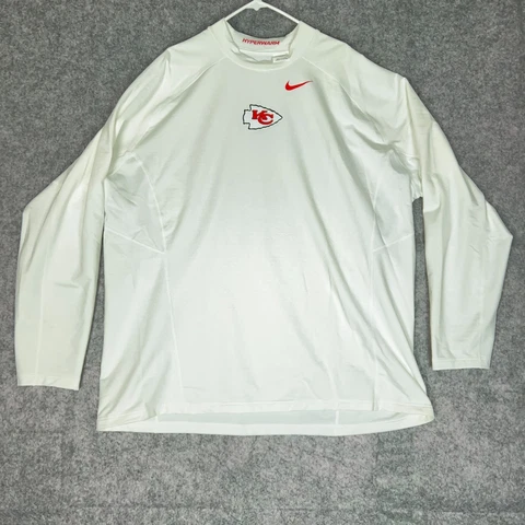 Kansas City Chiefs Mens Shirt 4XL Custom Athlete Team Issue Nike White Hyperwarm Cover