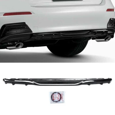 Diffusor Lippe Schwarz Glanz für 2022-2024 Honda Civic Limousine Heckstoßstange  - Bild 1 von 4
