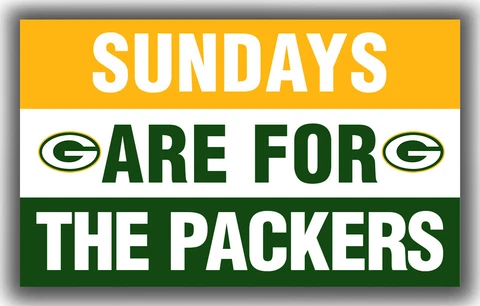 Green Bay Packers Team Sundays Are For The Packers Flag 90x150cm 3x5ft Banner Cover