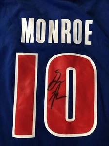 Greg Monroe Signed Pistons Adidas Replica Authentic NBA Jersey PSA/DNA COA - Picture 1 of 6