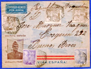 SPAIN, 1941, AIR MAIL COVER TO ARGENTINA, VF - Picture 1 of 2