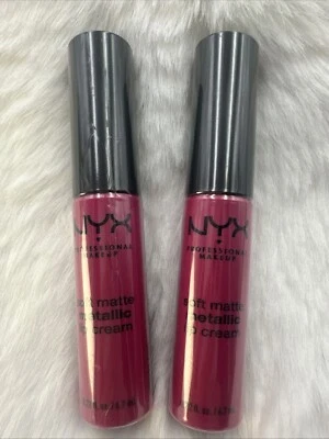 NYX Professional Makeup Soft Matte Metallic Lip Cream SMMLC03 Paris 6.7ml Each - Image 1 of 2