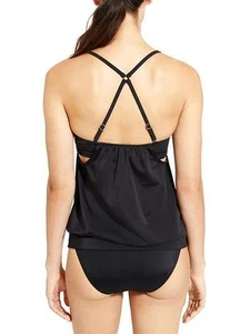 Athleta Blousy Tankini Top Black, 36B/C, Swim Surf Paddle Beach Board - Picture 1 of 3