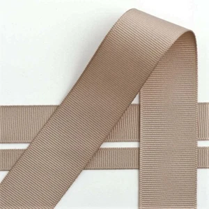 Dark Taupe 7/8" Grosgrain Ribbon neatly wound 5 yards x 7/8 inch - Picture 1 of 4