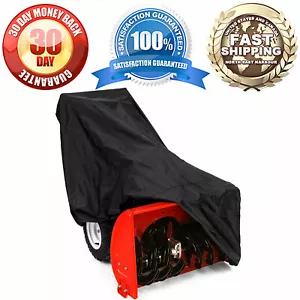Waterproof Snow Thrower Storage Cover All-Weather Protection Sun Resistant Black - Picture 1 of 4