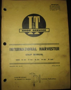 International Harvester Tractor 460 560 606 660 2606 Shop Service Manual IT 1964 - Picture 1 of 3