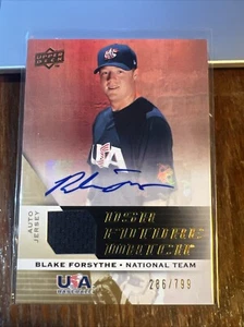 Blake Forsythe 2009 Upper Deck Signature Stars USA Future Watch Jersey Auto /799 - Picture 1 of 5