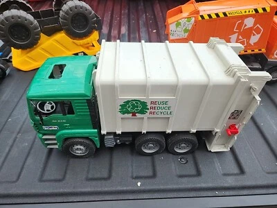 Bruder Rear Loading Recycling Trash Garbage Truck Green Cab USED  - Image 1 of 4