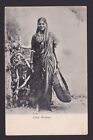 Life in India 1900er Vintage echte Szene Postkarte - coole Frau