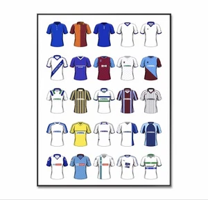 Tranmere Football Poster, Tranmere Rovers Shirt, Classic Soccer Kit Print, A4 - Picture 1 of 4