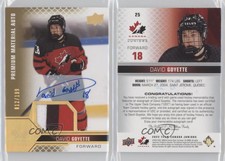 2022 Upper Deck Team Canada Juniors Men's U-18 /199 David Goyette #25 Patch Auto