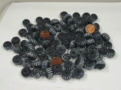 2 Pounds Rondelle India Handmade Replica African Beads Wholesale Bulk (TZ-10) ⭐ - Image 1 of 4
