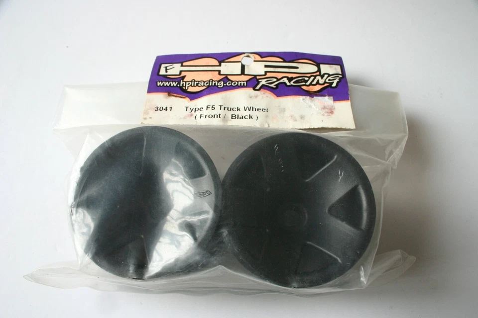 HPI F5 Type Black Front Wheels For Rush Associated / Losi Trucks - 3041  - Image 1 of 1