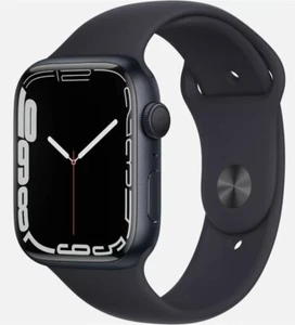 Apple Watch Gen 7 Series 7 45mm Midnight Aluminum - Midnight Sport Band - Picture 1 of 2