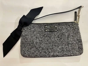 KATE SPADE BYRD IVY LANE BLACK CREAM TWEED NWT Shoulder Purse - Picture 1 of 4