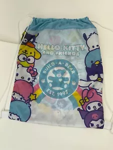 Hello Kitty & Friends Build A Bear Workshop Drawstring Bag Backpack Carrier - Picture 1 of 8