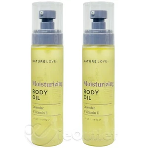 (2er-Pack) Nature Love feuchtigkeitsspendendes Luxus-Körperöl mit Lavendel & Vitamin E - 4 Unzen - Bild 1 von 2