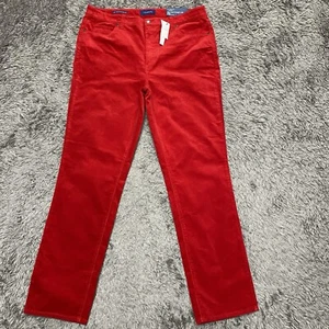 Talbots makellose Damenhose 35 x 31 rot hohe Taille schmal gerades Bein Gr. 14 Jeans - Bild 1 von 24
