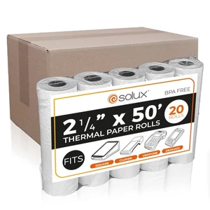2 1/4 x 50 Thermal Paper Roll for Square Terminal, Clover Flex, Dejavoo Z8 Z9... - Bild 1 von 6