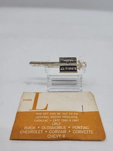 NOS GENERAL MOTORS Uncut Key Blank - Late 1966 & 1967 - Chevy Corvette Cadillac - Picture 1 of 3