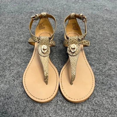 Sandalias Coach Ingrid - Estampado de serpiente natural Q7144 - Talla 7 Foto 1 de 4