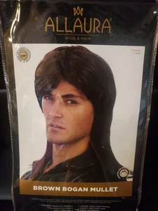 Mens Brown Mullet Wig Halloween - Picture 1 of 2