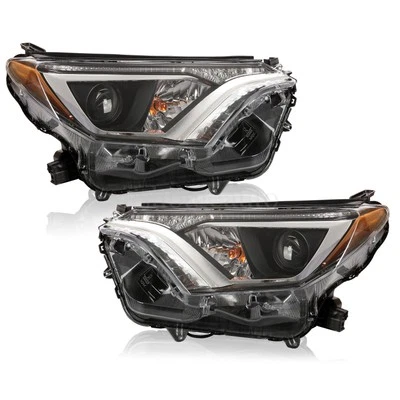 For 2016 2017 2018 Toyota Rav4 Halogen Projector Headlights Pair Left+Right - Image 1 of 4